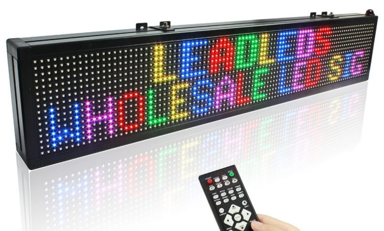 40x6 inch Remote Control font b LED b font Sign SMD RGB Full Color Can partition