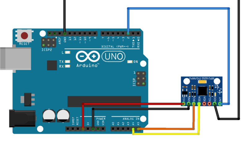 Arduino GY 521 bb 1