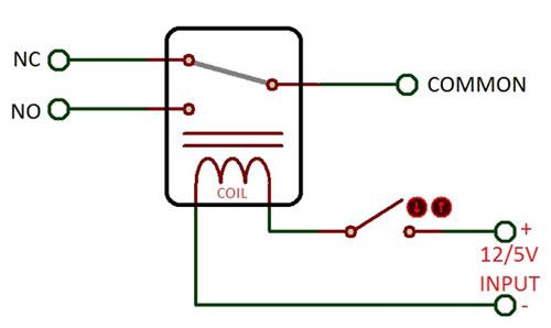 structure schematic of a SPDT relay