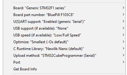 16 STM32 Arduino USB TTL Serial Flashing Options