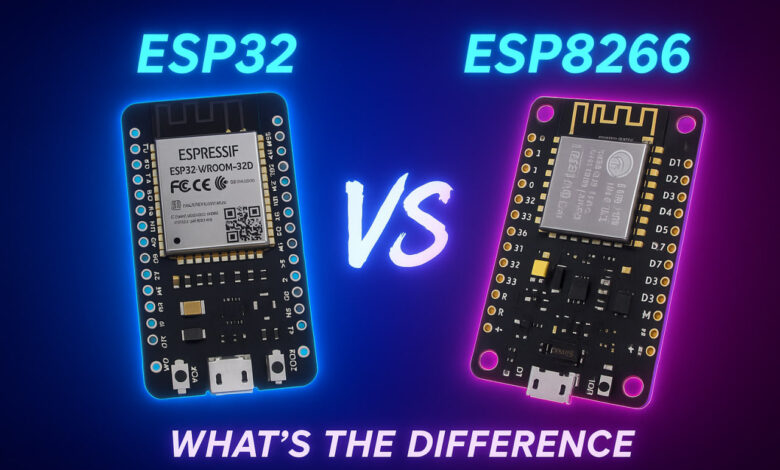 مقایسه جامع ESP8266 با ESP32 و انتخاب بهترین گزینه برای پروژه های IoT 1 photo 2025 09 20 17 08 51