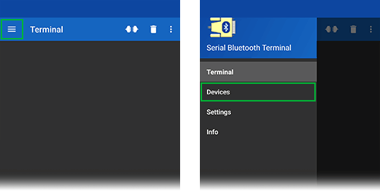 Open Menu and Choose Devices