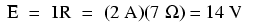 current flow voltage batter equation