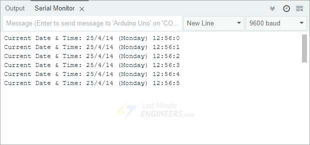 آموزش راهاندازی DS1307 با آردوینو 14 DS1307 RTC Arduino Output