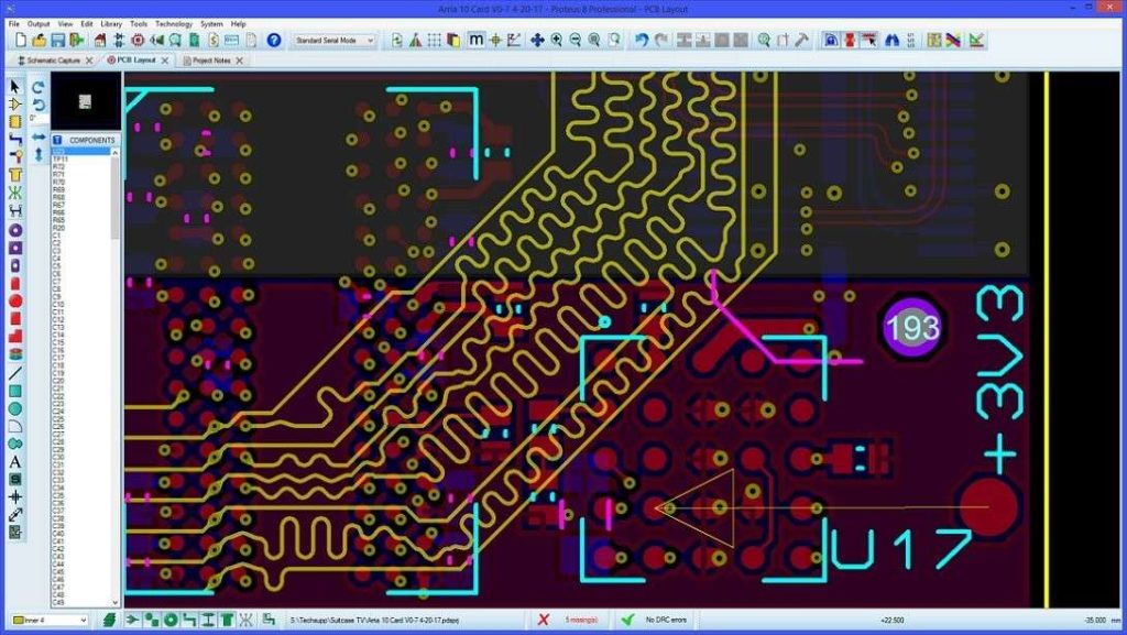 راهنمای جامع انتخاب نرم افزار طراحی PCB: از آلتیوم تا KiCad 6 Proteus Design Suit Interface 1024x577 1
