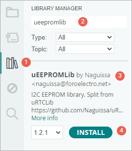 آموزش راهاندازی DS1307 با آردوینو 13 uEEPROMLib Library Installation