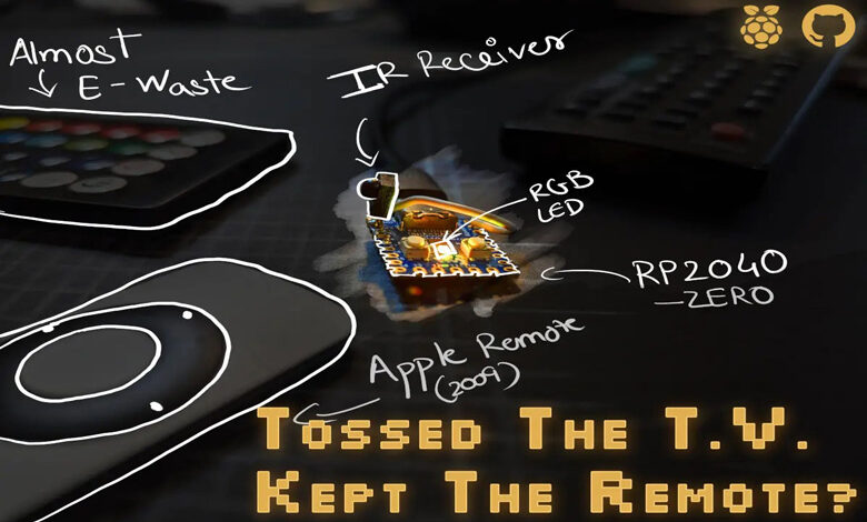 IR Remote control to presentation clicker RP2040 project 1